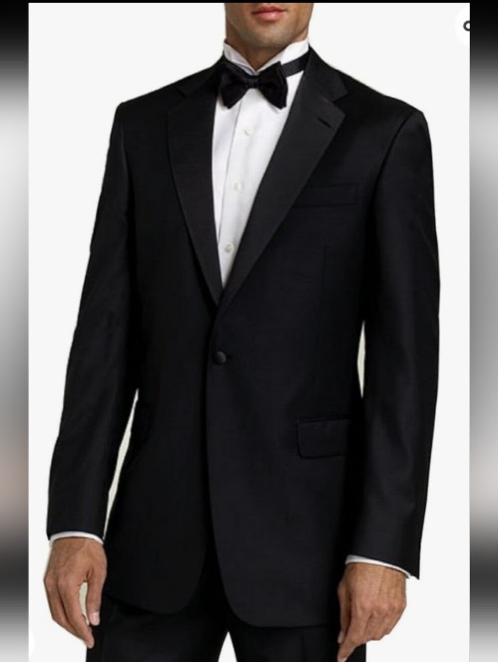 NWT-Neil Allyn 100% Polyester Mens One Button Tuxedo SATIN Lapel Jacket (50RX)